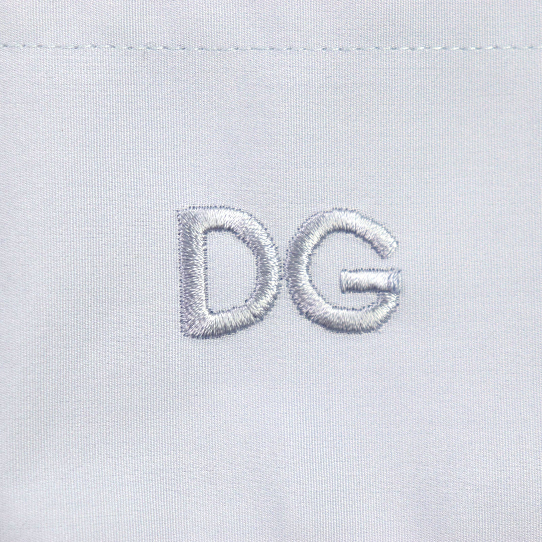 DOLCE&GABBANA Long sleeve shirt Main: 100% cotton Dark Navy Light Blue mens 39 15 1/2 Used Authentic