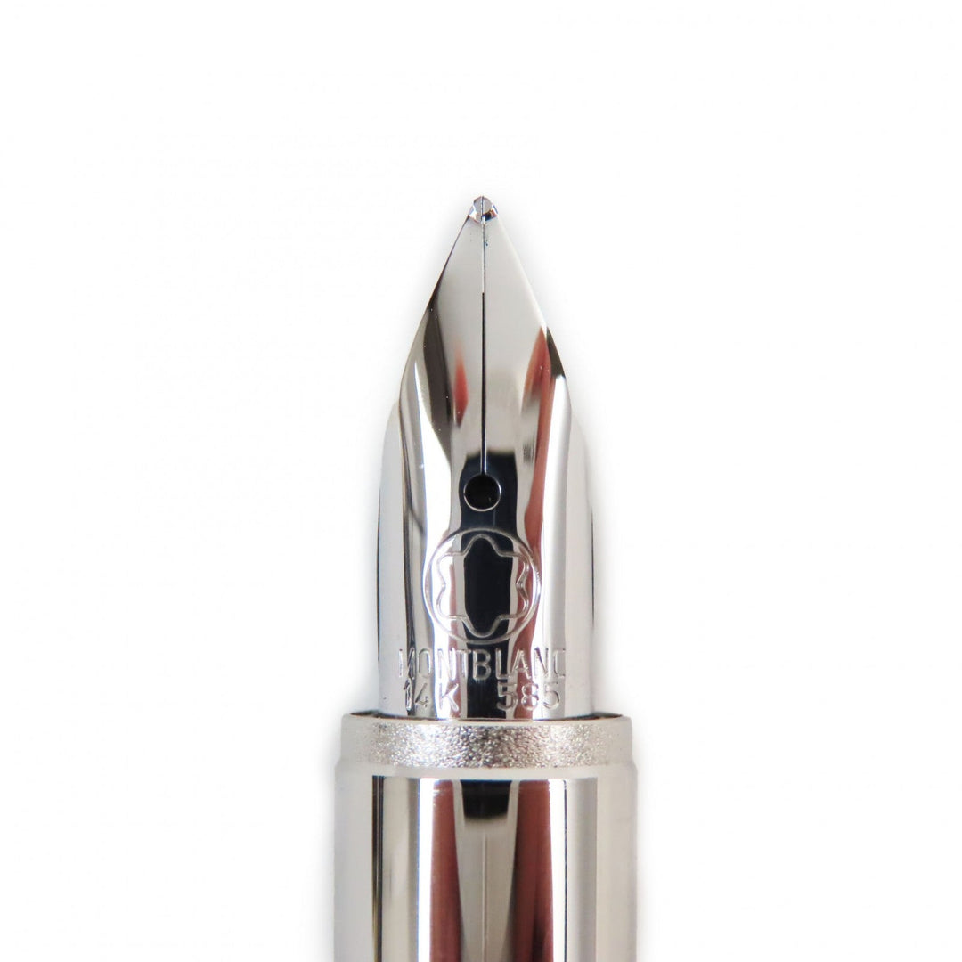 MONTBLANC fountain pen Pen point: K14 Black Silver Starwalker mens Used Authentic
