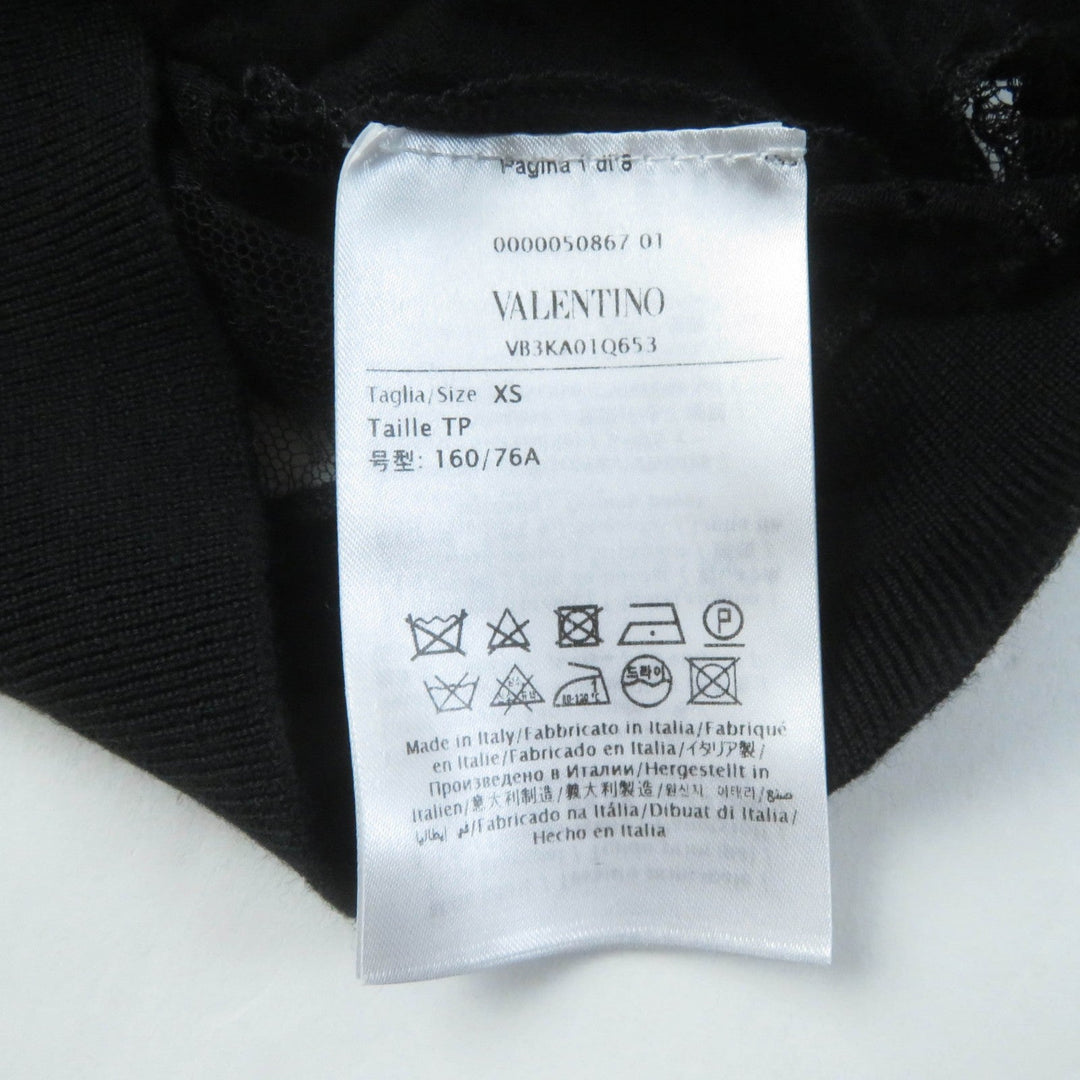 Valentino cardigan Main: 100% wool, part: 100% rayon, part: 72% nylon, part: 28% rayon black Women XS Used Authentic