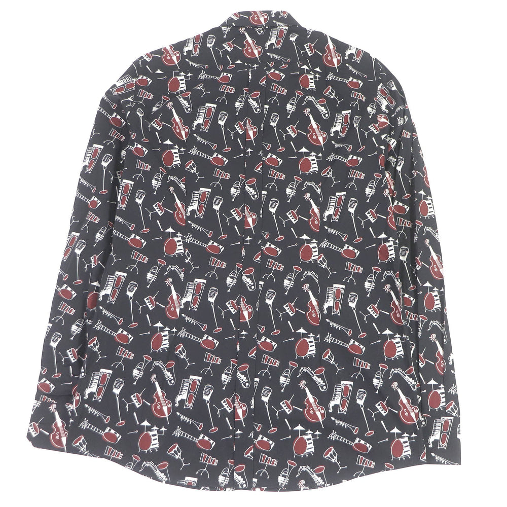 DOLCE&GABBANA Long sleeve shirt Main: 100% cotton black GOLD mens 43 Used Authentic