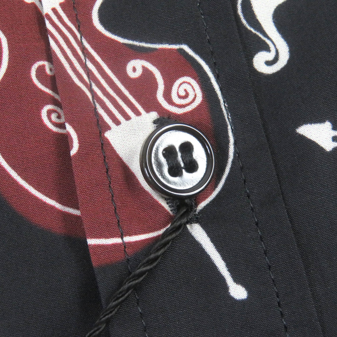 DOLCE&GABBANA Long sleeve shirt Main: 100% cotton black GOLD mens 43 Used Authentic