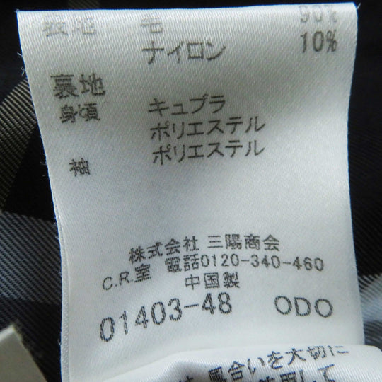 BURBERRY BLUE LABEL coat FNF04-860-08 Main: 90% wool, Main: 10% nylon Charcoal gray Women 38 Used Authentic