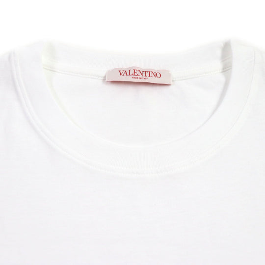 VALENTINO Short sleeve T-shirt 3V5MG10V738 Main: 100% cotton white mens S Used Authentic