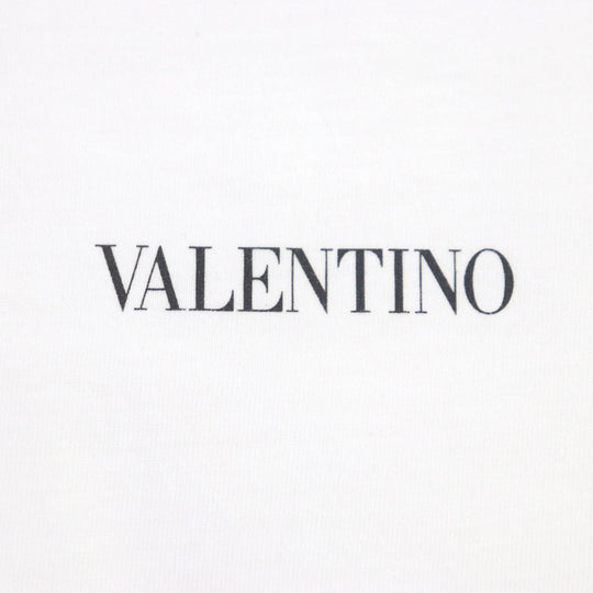 VALENTINO Short sleeve T-shirt 3V5MG10V738 Main: 100% cotton white mens S Used Authentic