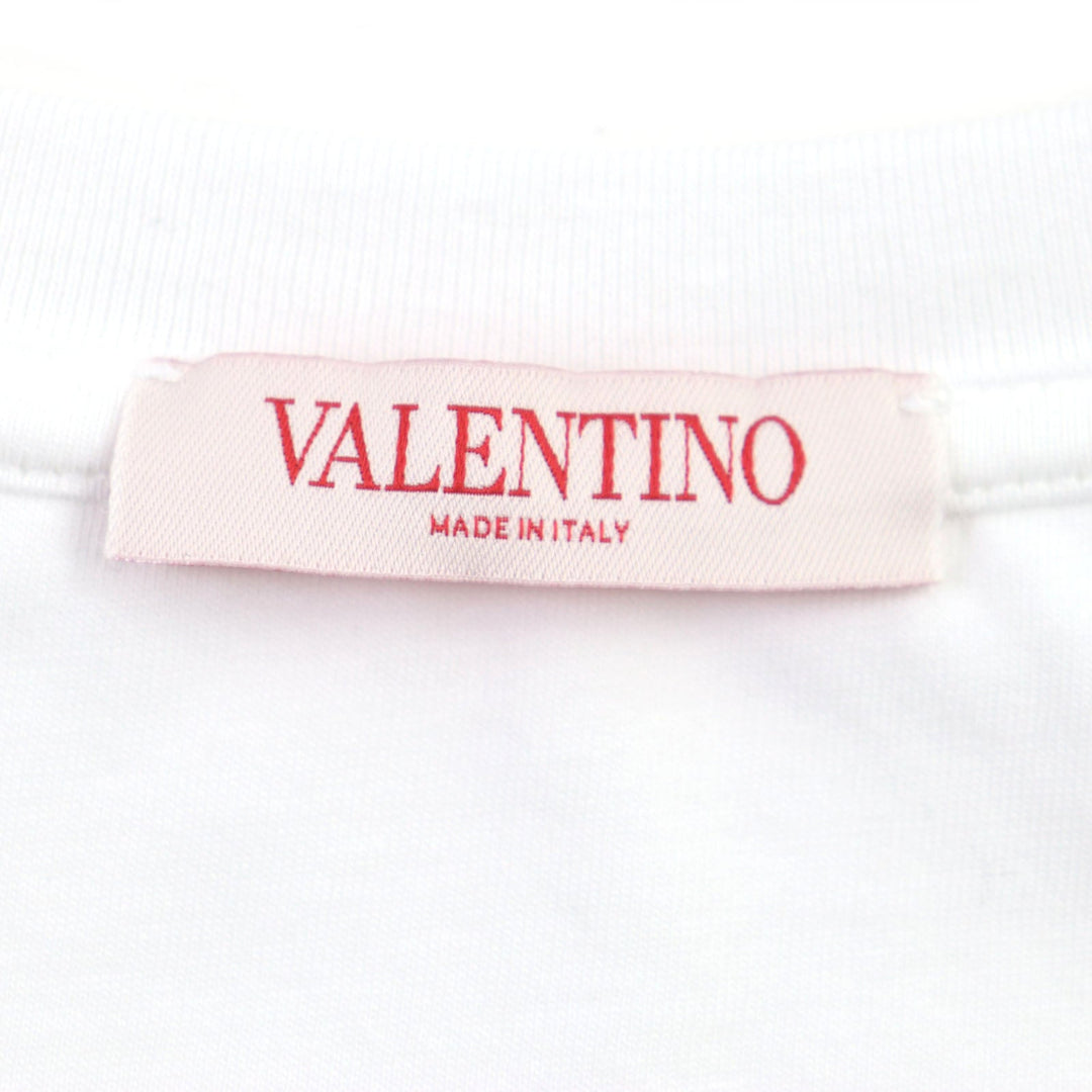 VALENTINO Short sleeve T-shirt 3V5MG10V738 Main: 100% cotton white mens S Used Authentic