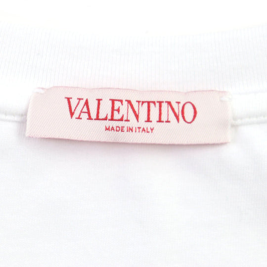 VALENTINO Short sleeve T-shirt 3V5MG10V738 Main: 100% cotton white mens S Used Authentic