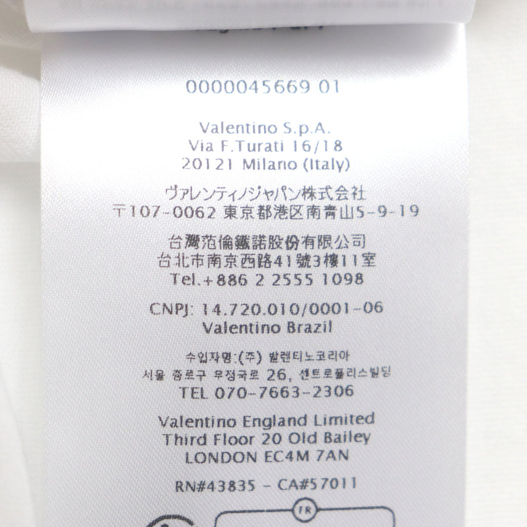 VALENTINO Short sleeve T-shirt 3V5MG10V738 Main: 100% cotton white mens S Used Authentic
