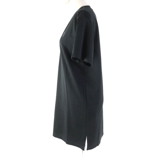 HERMES one piece 4E4652DI Main: 51% cotton, Main: 40% silk, Main: 9% polyamide (nylon), Part: 93% silk, Part: 7% elastane (polyurethane), Applique: 100% polyester black Women 34 Used Authentic