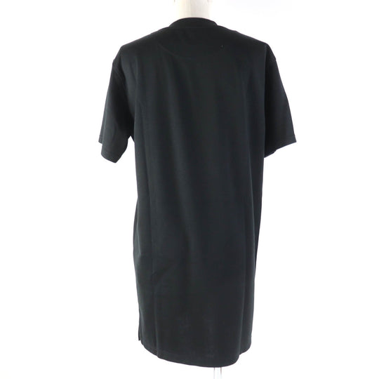 HERMES one piece 4E4652DI Main: 51% cotton, Main: 40% silk, Main: 9% polyamide (nylon), Part: 93% silk, Part: 7% elastane (polyurethane), Applique: 100% polyester black Women 34 Used Authentic