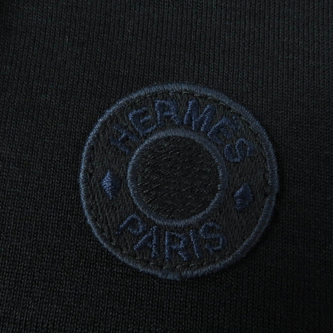 HERMES one piece 4E4652DI Main: 51% cotton, Main: 40% silk, Main: 9% polyamide (nylon), Part: 93% silk, Part: 7% elastane (polyurethane), Applique: 100% polyester black Women 34 Used Authentic