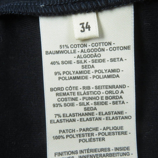 HERMES one piece 4E4652DI Main: 51% cotton, Main: 40% silk, Main: 9% polyamide (nylon), Part: 93% silk, Part: 7% elastane (polyurethane), Applique: 100% polyester black Women 34 Used Authentic