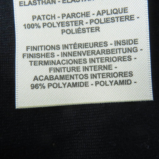 HERMES one piece 4E4652DI Main: 51% cotton, Main: 40% silk, Main: 9% polyamide (nylon), Part: 93% silk, Part: 7% elastane (polyurethane), Applique: 100% polyester black Women 34 Used Authentic