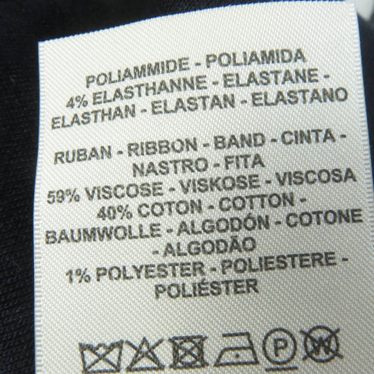 HERMES one piece 4E4652DI Main: 51% cotton, Main: 40% silk, Main: 9% polyamide (nylon), Part: 93% silk, Part: 7% elastane (polyurethane), Applique: 100% polyester black Women 34 Used Authentic