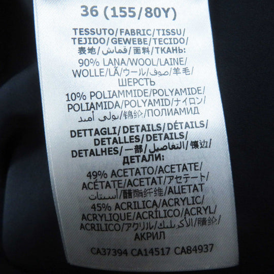 GUCCI one piece 652725 Main: 90% wool, Main: 10% nylon, Part: 49% acetate, Part: 45% acrylic, Part: 6% polyester, Lining: 73% acetate, 27% silk Navy Women 36 Used Authentic