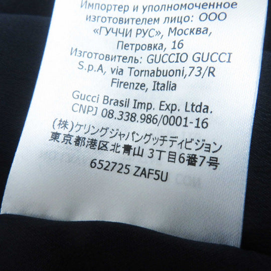 GUCCI one piece 652725 Main: 90% wool, Main: 10% nylon, Part: 49% acetate, Part: 45% acrylic, Part: 6% polyester, Lining: 73% acetate, 27% silk Navy Women 36 Used Authentic