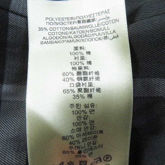 BURBERRY LONDON trench coat 4015581 Outer: 100% cotton, Lining: 100% cotton, Sleeve lining: 60% acetate, 40% cupra, Pocket lining: 65% polyester, 35% cotton Navy blue type Women 38 Used Authentic