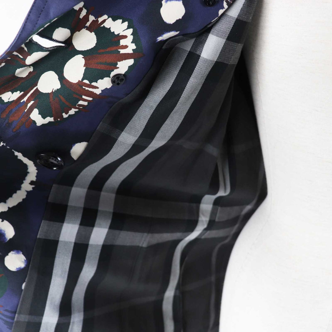 BURBERRY LONDON trench coat 4015581 Outer: 100% cotton, Lining: 100% cotton, Sleeve lining: 60% acetate, 40% cupra, Pocket lining: 65% polyester, 35% cotton Navy blue type Women 38 Used Authentic