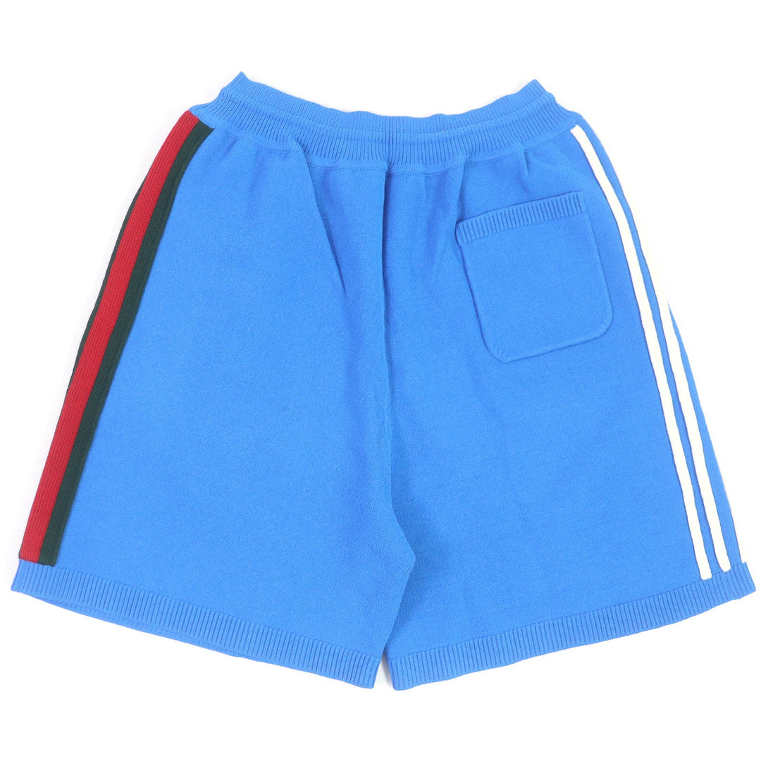 GUCCI Shorts 700480 Main: 83% rayon, Main: 17% polyester, Parts: 97% cotton, 2% nylon, 1% polyurethane, Trim: 83% rayon, 15% polyester, 1% elastane blue mens L Used Authentic