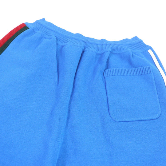 GUCCI Shorts 700480 Main: 83% rayon, Main: 17% polyester, Parts: 97% cotton, 2% nylon, 1% polyurethane, Trim: 83% rayon, 15% polyester, 1% elastane blue mens L Used Authentic