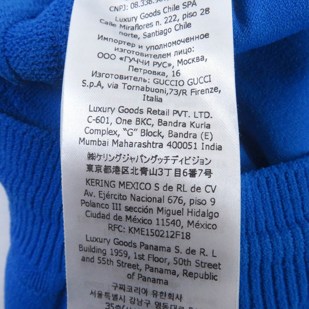 GUCCI Shorts 700480 Main: 83% rayon, Main: 17% polyester, Parts: 97% cotton, 2% nylon, 1% polyurethane, Trim: 83% rayon, 15% polyester, 1% elastane blue mens L Used Authentic