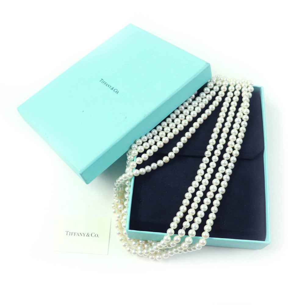TIFFANY&Co. Necklace Main: Pearl, Part: SV925 white Ziegfeld Collection Pearl Wrap Necklace Women Used Authentic