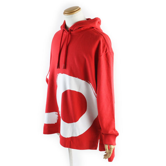 BURBERRY Hoodie 8038129 Main: 100% cotton, Part: 98% cotton, Part: 2% elastane (polyurethane) Red mens S Used Authentic