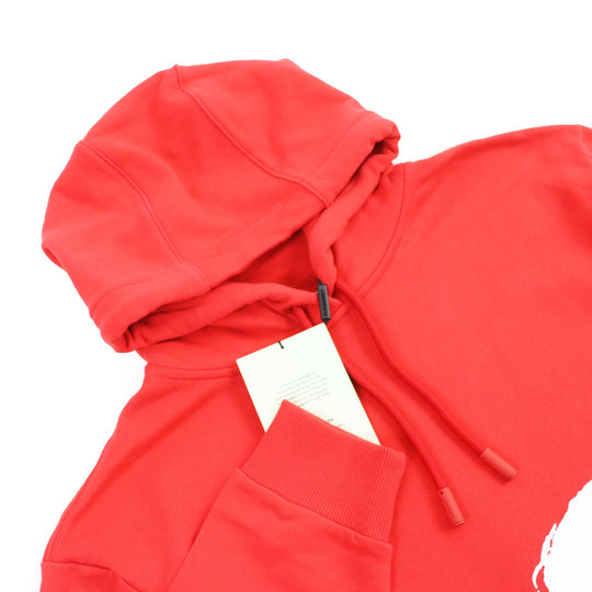 BURBERRY Hoodie 8038129 Main: 100% cotton, Part: 98% cotton, Part: 2% elastane (polyurethane) Red mens S Used Authentic