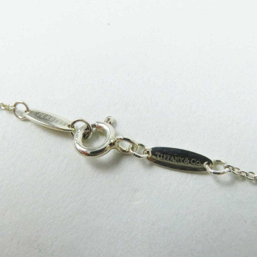 TIFFANY&Co. Necklace Main�FAG925 Silver Petite Open Heart Necklace Women Used Authentic