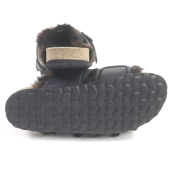 BURBERRY Sandals 8043609 Main: Leather, Part: Faux fur Black brown mens 43 Used Authentic