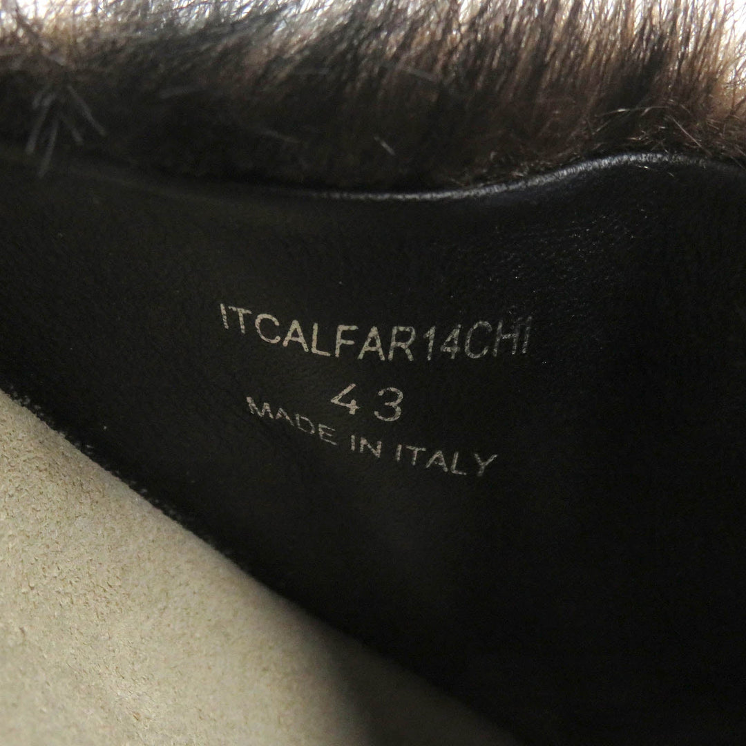 BURBERRY Sandals 8043609 Main: Leather, Part: Faux fur Black brown mens 43 Used Authentic