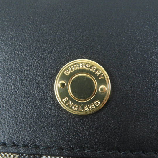 BURBERRY Bifold Wallet 8062285 Leather, Cotton, Polyurethane black Women Used Authentic