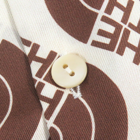 GUCCI Short sleeve shirt 654766 Main: 100% silk Ivory mens 44 Used Authentic