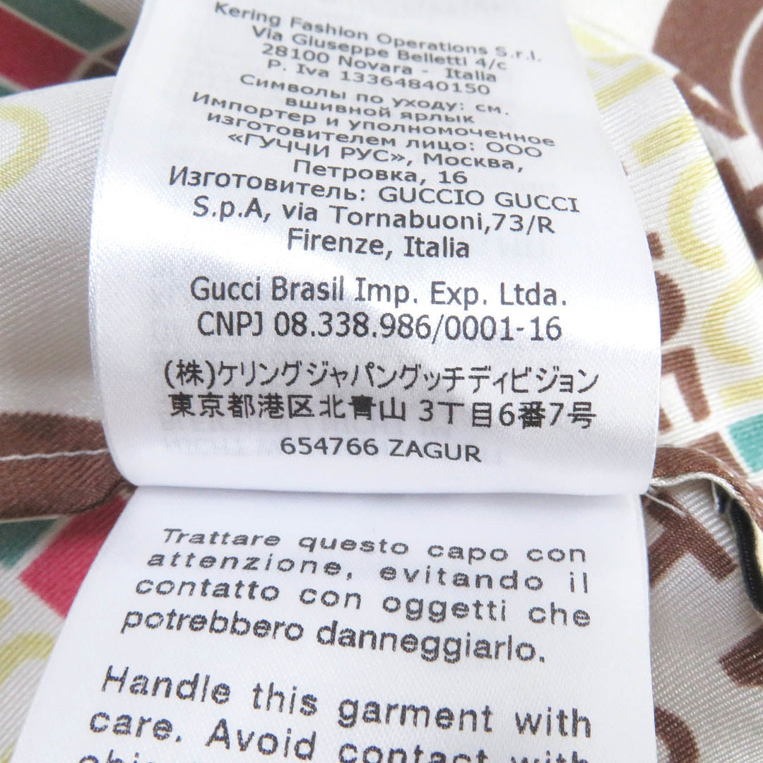 GUCCI Short sleeve shirt 654766 Main: 100% silk Ivory mens 44 Used Authentic