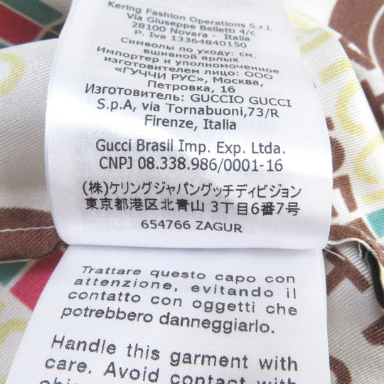 GUCCI Short sleeve shirt 654766 Main: 100% silk Ivory mens 44 Used Authentic