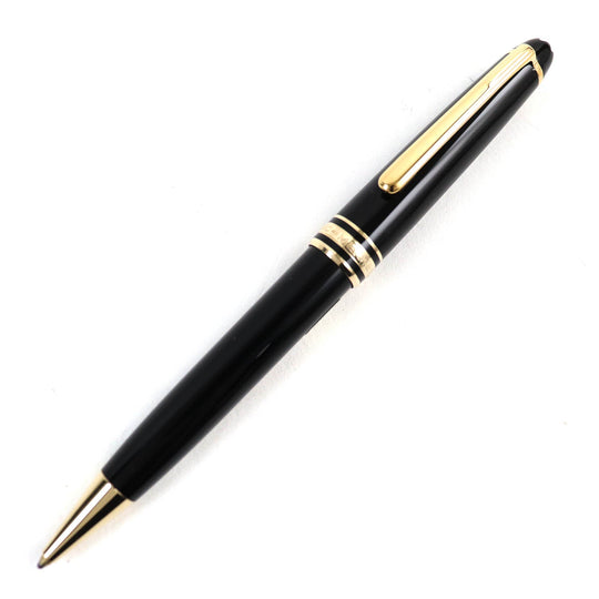 MONTBLANC Ballpoint pen Resin, Gold Plated black Meisterstck Classic mens Used Authentic