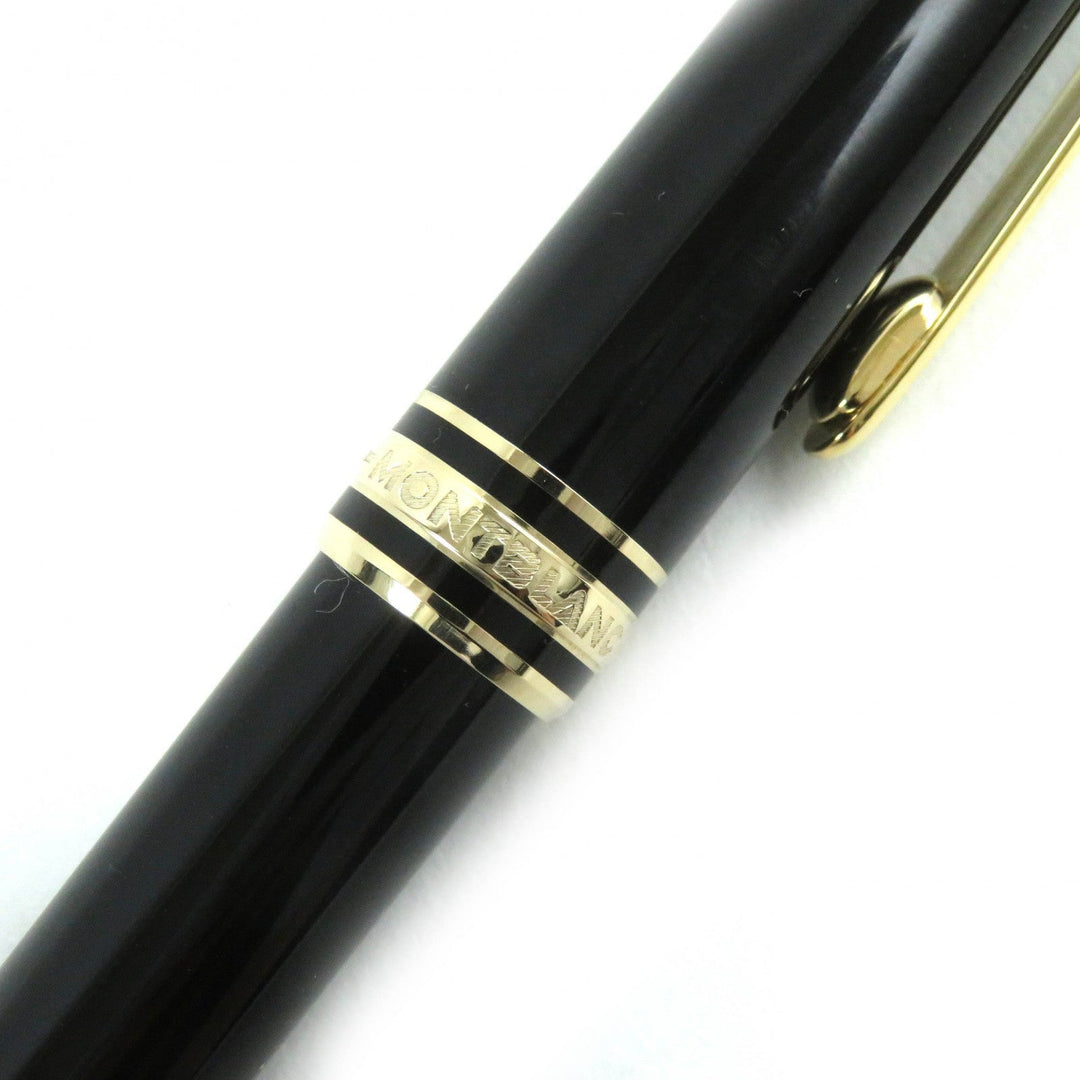 MONTBLANC Ballpoint pen Resin, Gold Plated black Meisterstck Classic mens Used Authentic