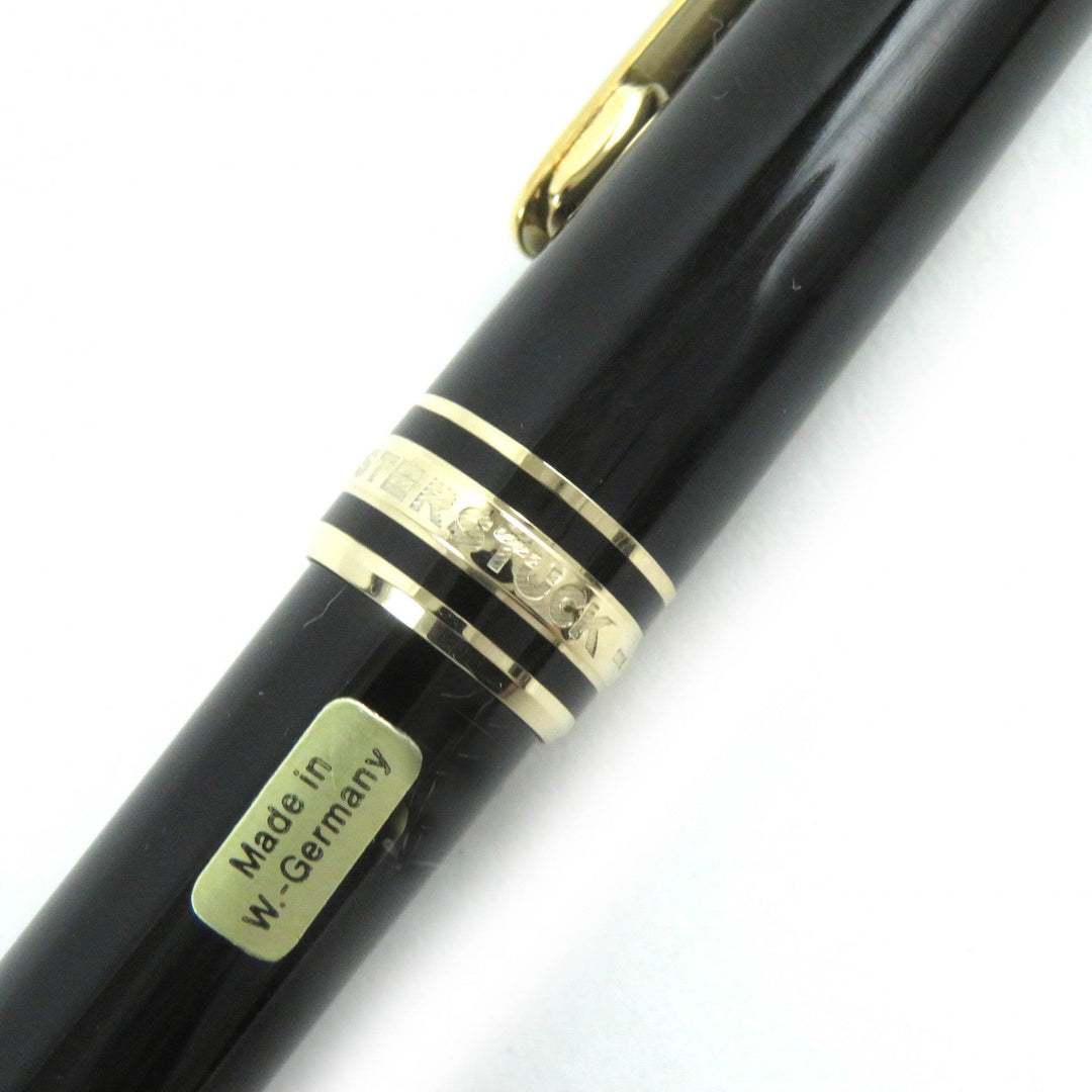 MONTBLANC Ballpoint pen Resin, Gold Plated black Meisterstck Classic mens Used Authentic