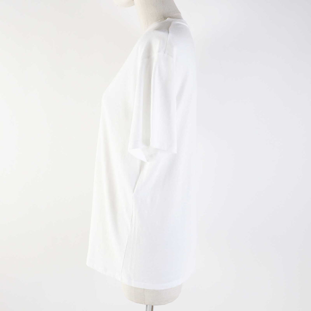 CHANEL Short sleeve T-shirt C63126 Main: 100% cotton White mulch Women M Used Authentic