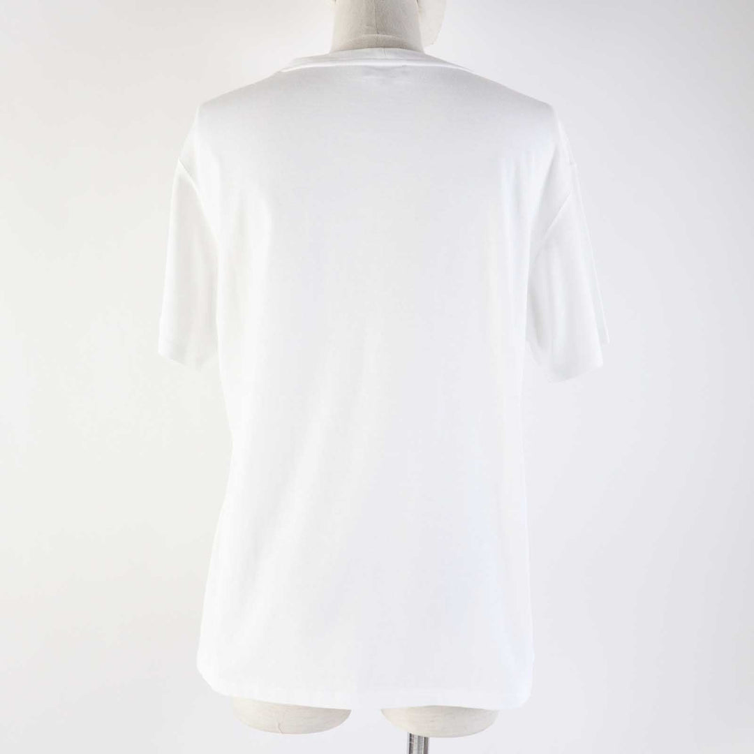 CHANEL Short sleeve T-shirt C63126 Main: 100% cotton White mulch Women M Used Authentic