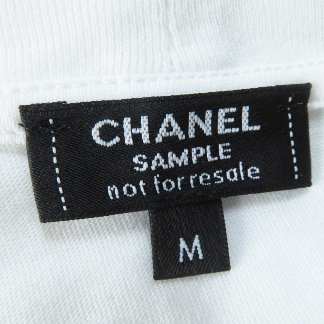 CHANEL Short sleeve T-shirt C63126 Main: 100% cotton White mulch Women M Used Authentic