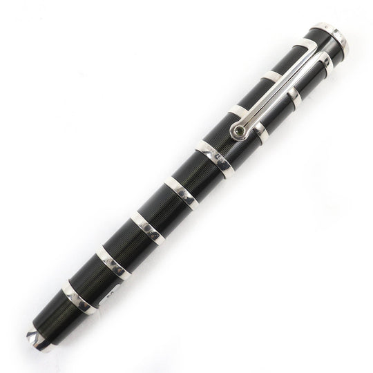 MONTBLANC fountain pen Nib: K18, Main: AG925, : Resin Black Silver Patron Series 2003 Nicolas Copernicus Limited Edition mens Used Authentic