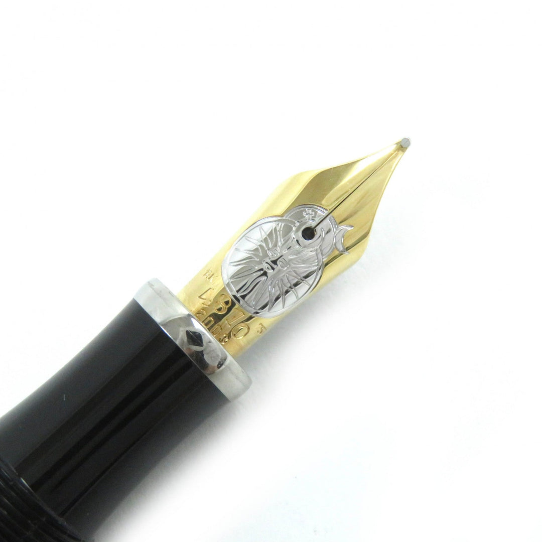 MONTBLANC fountain pen Nib: K18, Main: AG925, : Resin Black Silver Patron Series 2003 Nicolas Copernicus Limited Edition mens Used Authentic