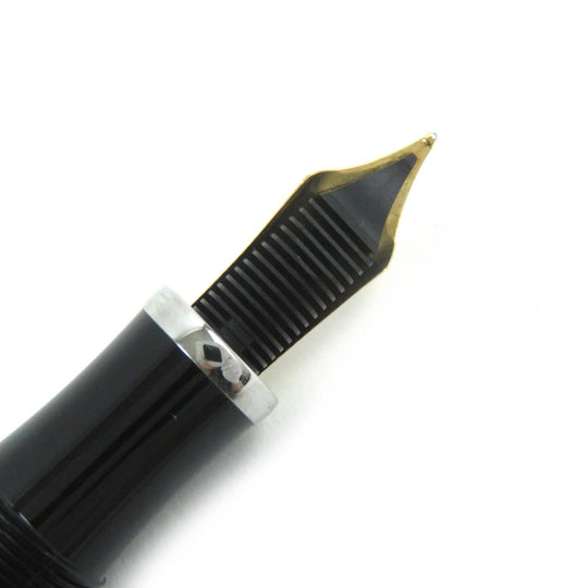 MONTBLANC fountain pen Nib: K18, Main: AG925, : Resin Black Silver Patron Series 2003 Nicolas Copernicus Limited Edition mens Used Authentic