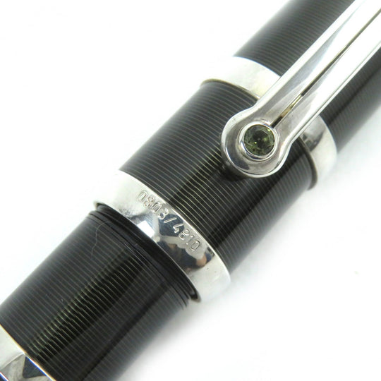 MONTBLANC fountain pen Nib: K18, Main: AG925, : Resin Black Silver Patron Series 2003 Nicolas Copernicus Limited Edition mens Used Authentic