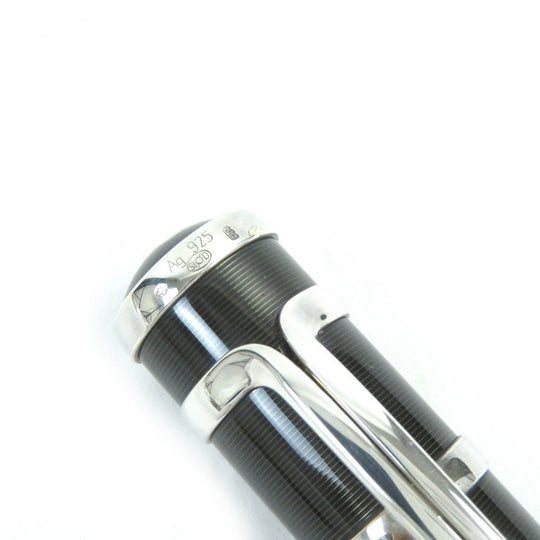 MONTBLANC fountain pen Nib: K18, Main: AG925, : Resin Black Silver Patron Series 2003 Nicolas Copernicus Limited Edition mens Used Authentic