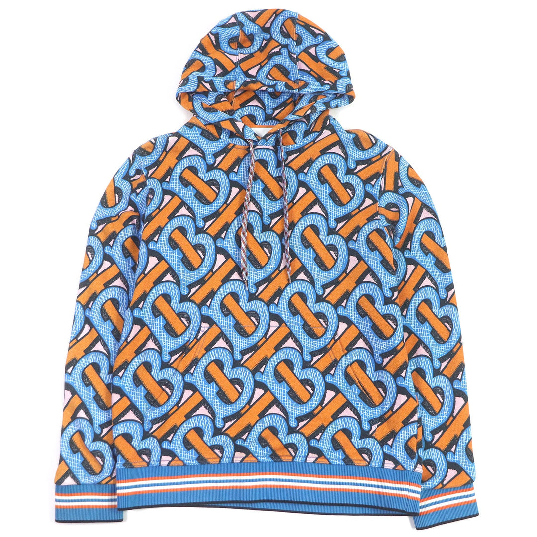 BURBERRY Hoodie 8032338 Main: 100% cotton, part: 95% cotton, part: 3% polyamide (nylon), part: 2% elastane (polyurethane) Blue type mens XS Used Authentic