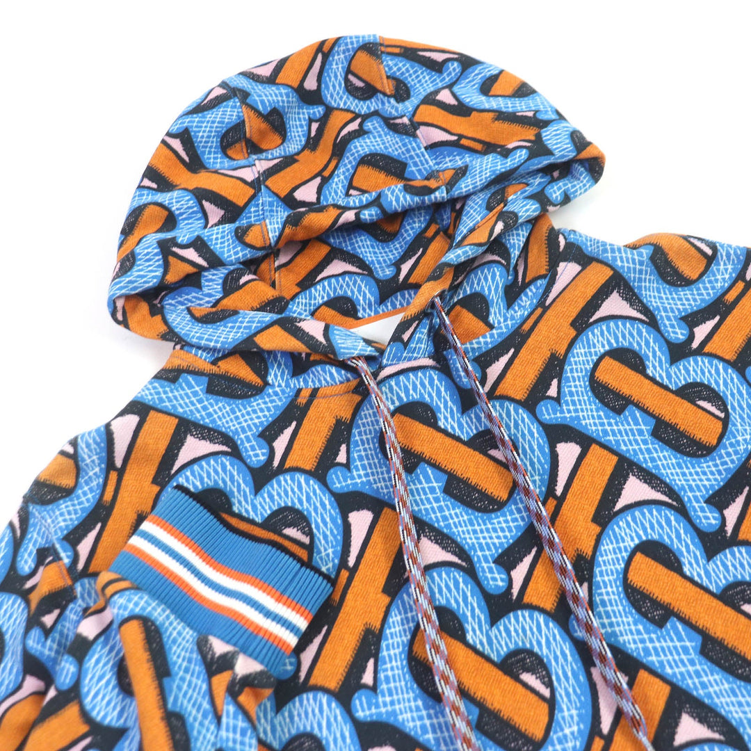 BURBERRY Hoodie 8032338 Main: 100% cotton, part: 95% cotton, part: 3% polyamide (nylon), part: 2% elastane (polyurethane) Blue type mens XS Used Authentic