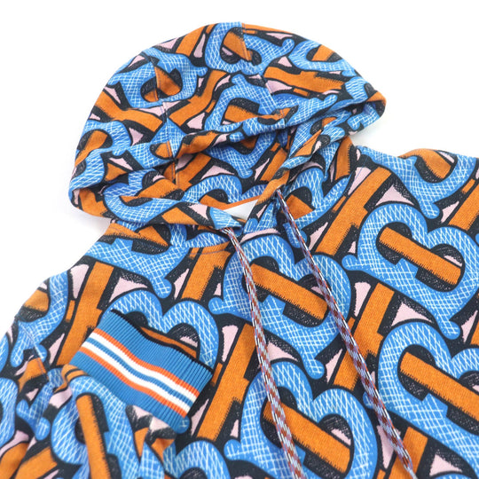 BURBERRY Hoodie 8032338 Main: 100% cotton, part: 95% cotton, part: 3% polyamide (nylon), part: 2% elastane (polyurethane) Blue type mens XS Used Authentic