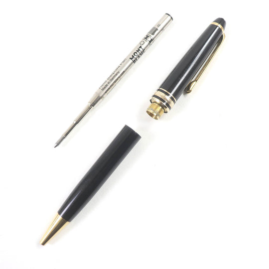 MONTBLANC Ballpoint pen Resin, Gold Plated black mens(Unisex) Used Authentic