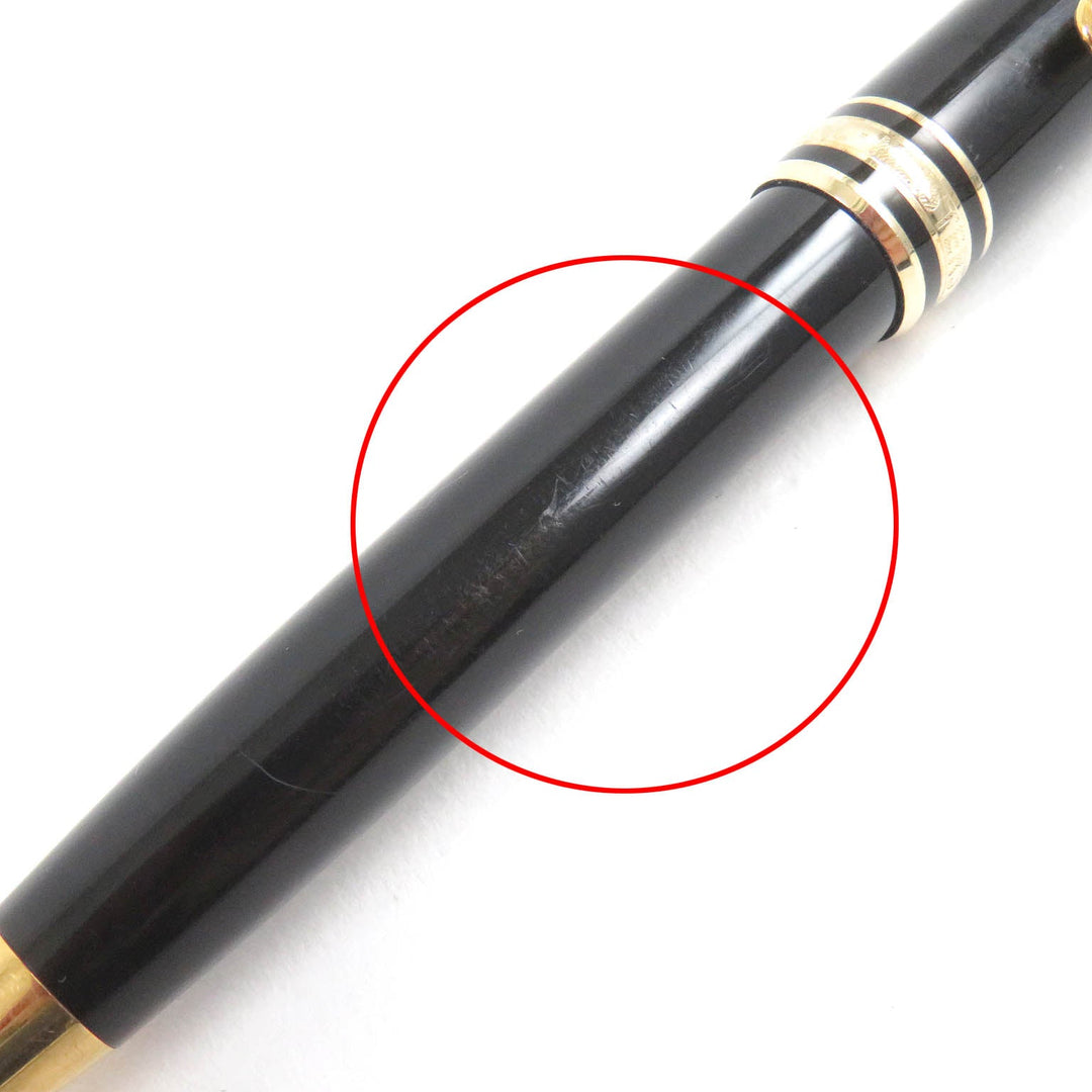MONTBLANC Ballpoint pen Resin, Gold Plated black mens(Unisex) Used Authentic